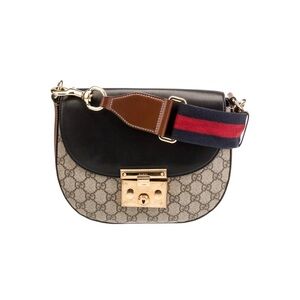 GG Supreme Medium Sylvie Padlock Crossbody Bag. Authentic